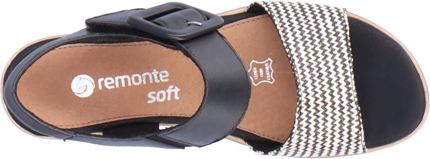 Remonte Sandaaltjes ELLE-Collection zomerschoen sandaal comfortschoen met klittenband onder de siergesp