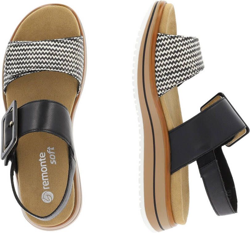 Remonte Sleehaksandaaltjes ELLE-Collection zomerschoen sandalen comfortschoen met praktische klittenbandsluitingen