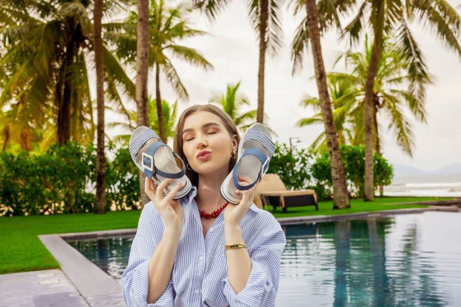 Remonte Sleehaksandaaltjes ELLE-Collection zomerschoen sandalen comfortschoen met praktische klittenbandsluitingen