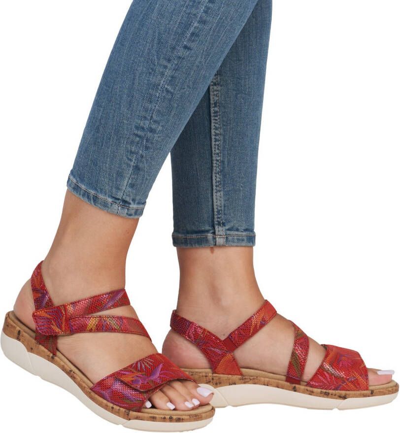 Remonte Sleehaksandaaltjes zomer schoen klittenbandschoen riemchensandaal met zachte binnenzool