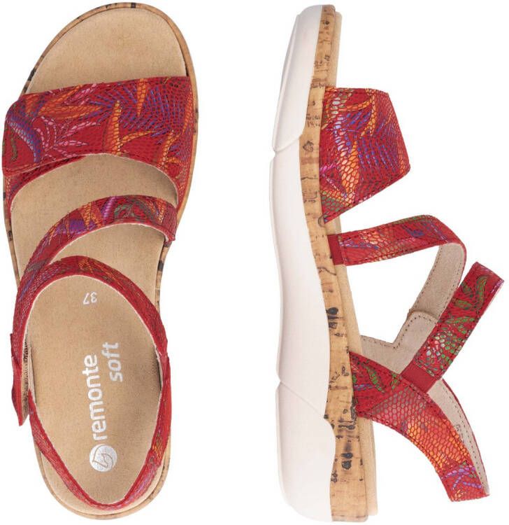 Remonte Sleehaksandaaltjes zomer schoen klittenbandschoen riemchensandaal met zachte binnenzool