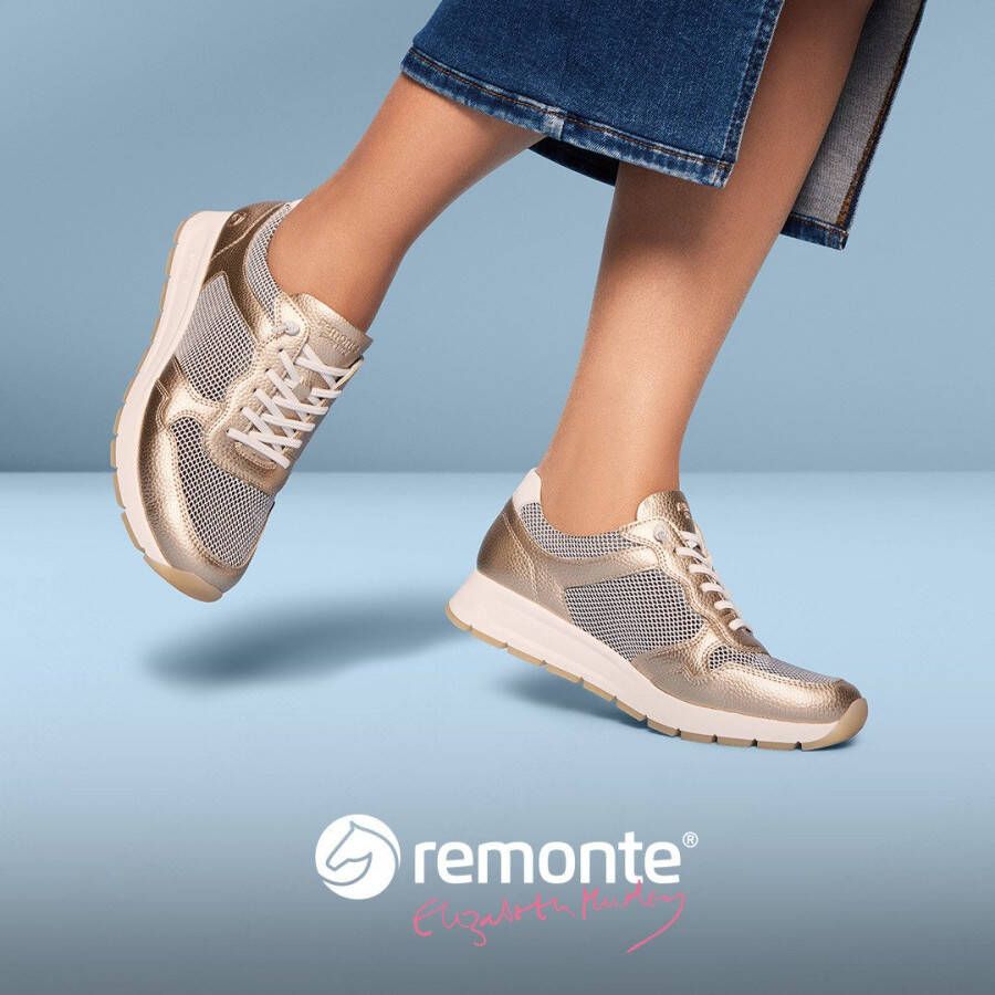 Remonte Slip-on sneakers Elisabeth Hurley-Collection vrijetijdsschoen lage schoen veterschoen met schachtpadding