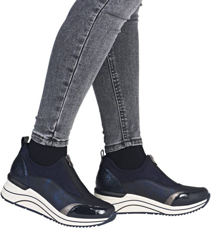 Remonte Slip-on sneakers Elisabeth Hurley-Collection wedge sneaker slipper instapschoen vrijetijdsschoen vegan