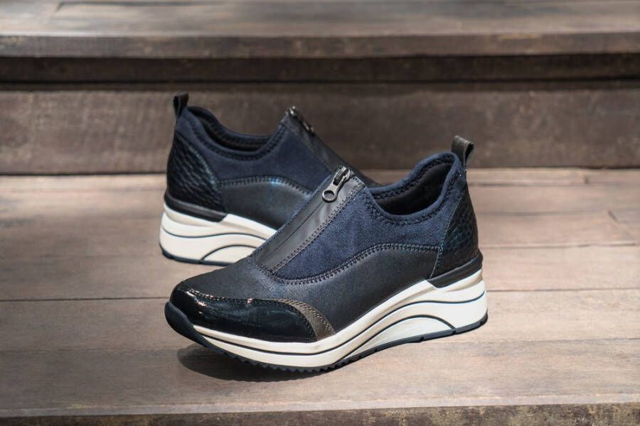 Remonte Slip-on sneakers Elisabeth Hurley-Collection wedge sneaker slipper instapschoen vrijetijdsschoen vegan