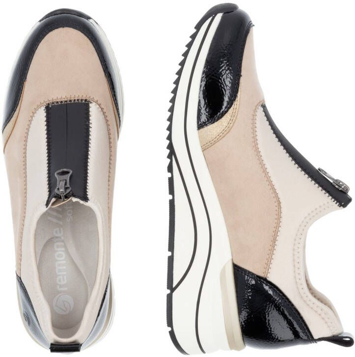 Remonte Slip-on sneakers Elisabeth Hurley-Collection wedge sneaker slipper instapschoen vrijetijdsschoen vegan