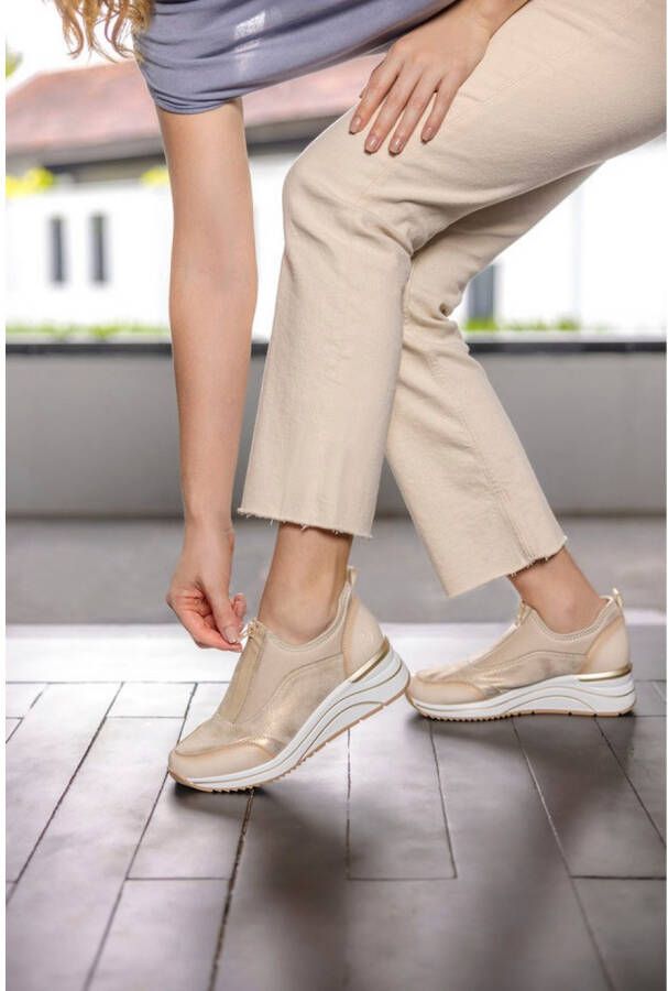 Remonte Slip-on sneakers vrijetijdsschoen lage schoen slipper in vegan verwerking