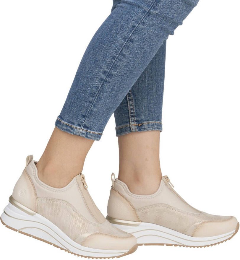 Remonte Slip-on sneakers vrijetijdsschoen lage schoen slipper in vegan verwerking