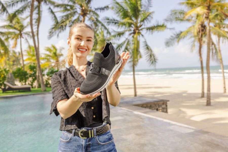 Remonte Slip-on sneakers vrijetijdsschoen lage schoen slipper met elastische band aan de schacht