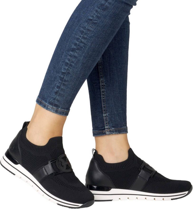 Remonte Slip-on sneakers vrijetijdsschoen lage schoen slipper met elastische band aan de schacht