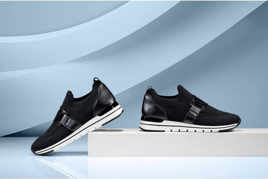 Remonte Slip-on sneakers vrijetijdsschoen lage schoen slipper met elastische band aan de schacht