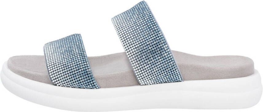 Remonte Slippers plateau zomerschoen slippers met sprankelende strassstenen