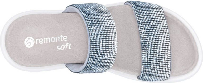 Remonte Slippers plateau zomerschoen slippers met sprankelende strassstenen