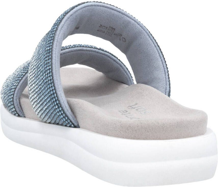 Remonte Slippers plateau zomerschoen slippers met sprankelende strassstenen