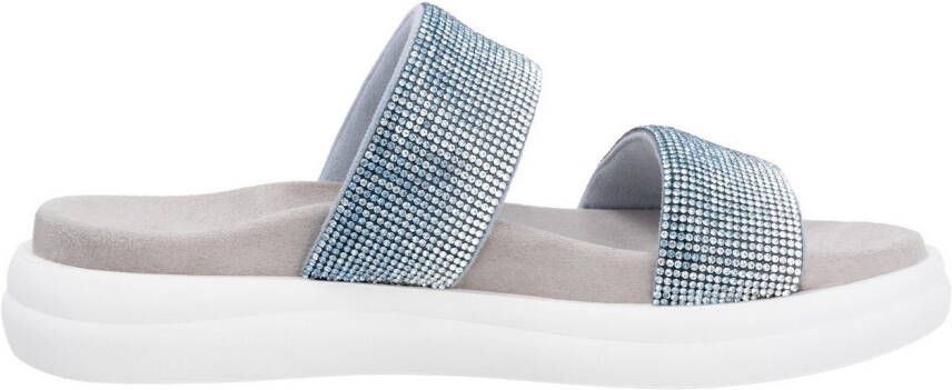 Remonte Slippers plateau zomerschoen slippers met sprankelende strassstenen