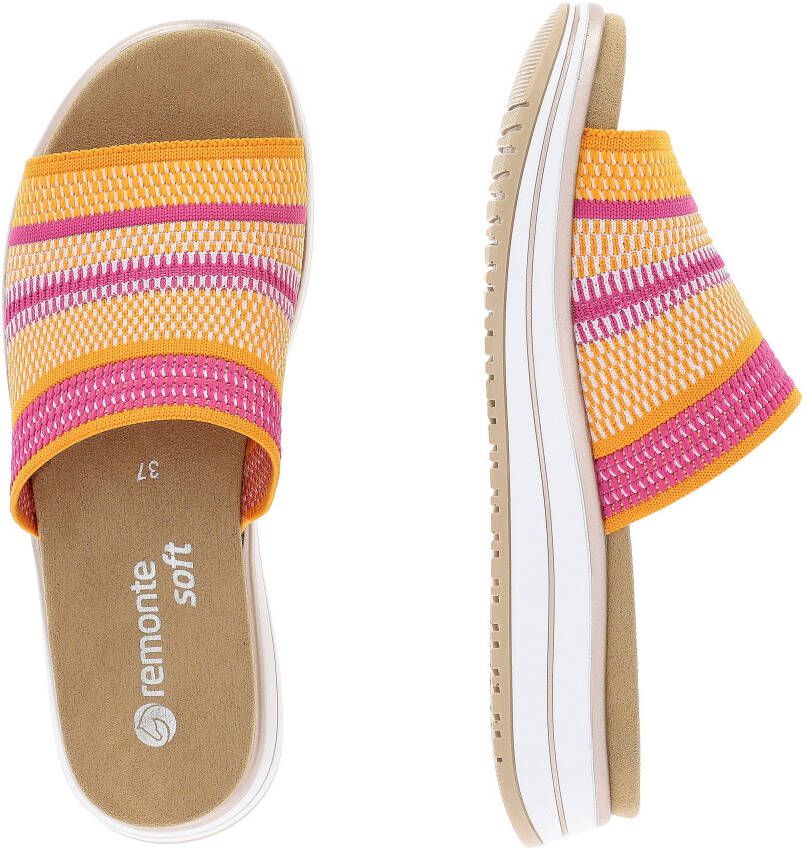 Remonte Slippers sleehak zomerschoen slippers met praktische elastische rand