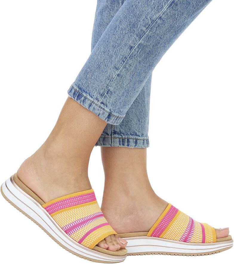 Remonte Slippers sleehak zomerschoen slippers met praktische elastische rand