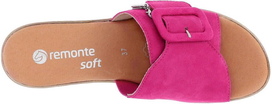Remonte Slippers ELLE-Collection blokhak zomerschoen slippers decoratieve gesp elle-collectie
