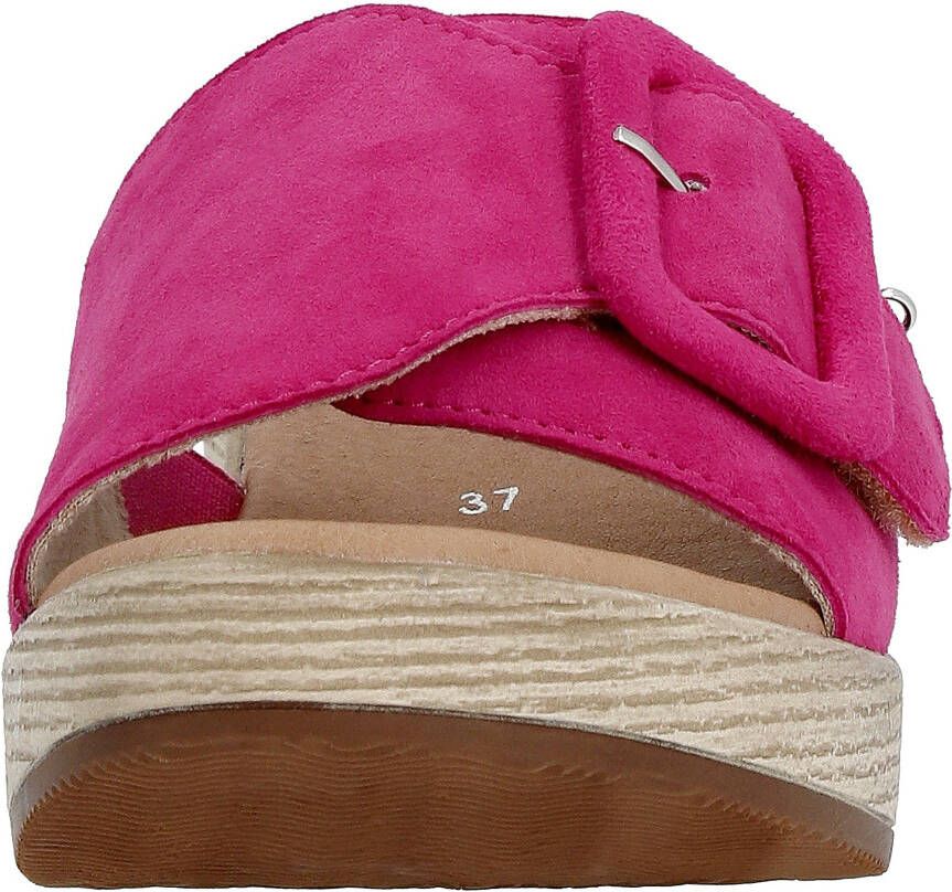 Remonte Slippers ELLE-Collection blokhak zomerschoen slippers decoratieve gesp elle-collectie