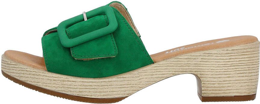 Remonte Slippers ELLE-Collection blokhak zomerschoen slippers decoratieve gesp elle-collectie