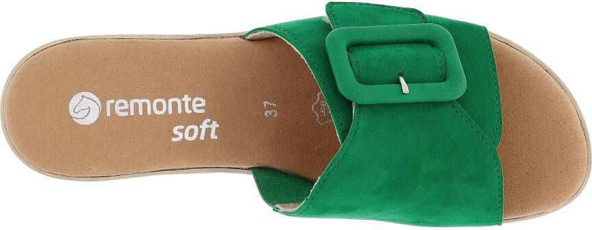 Remonte Slippers ELLE-Collection blokhak zomerschoen slippers decoratieve gesp elle-collectie