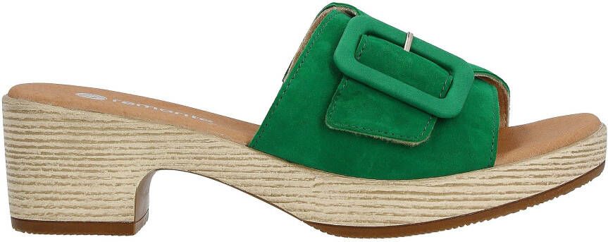Remonte Slippers ELLE-Collection blokhak zomerschoen slippers decoratieve gesp elle-collectie