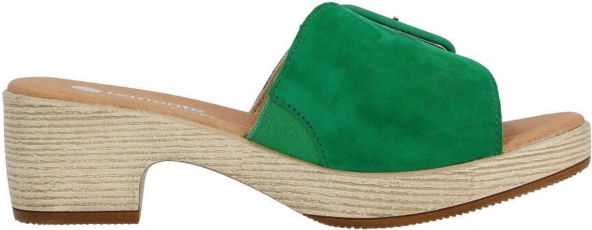 Remonte Slippers ELLE-Collection blokhak zomerschoen slippers decoratieve gesp elle-collectie