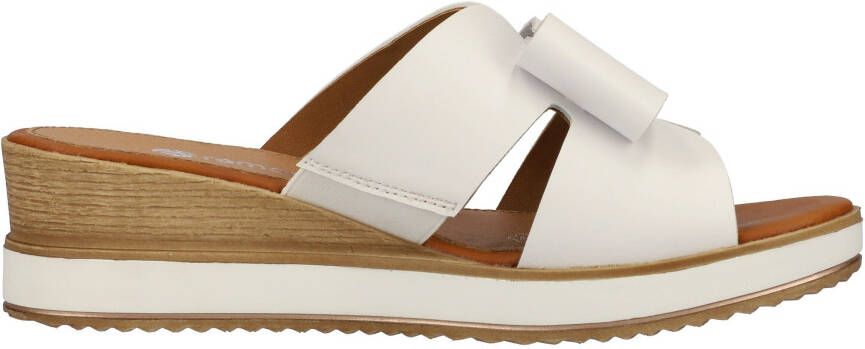 Remonte Slippers wedge heel summer shoe slippers with beautiful decorative bow