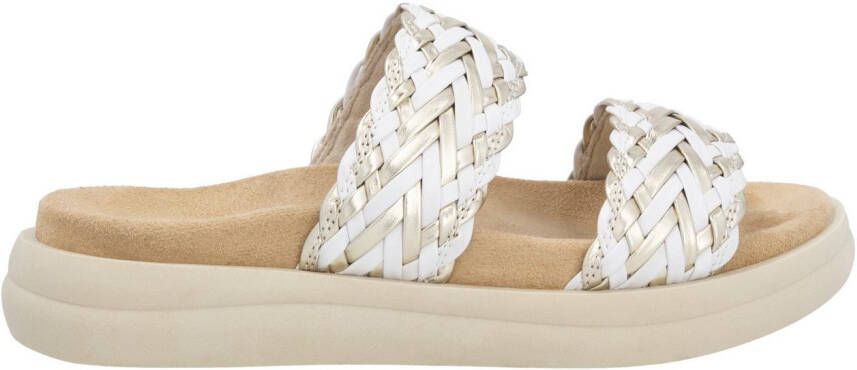 Remonte Slippers plateau comfort schoen zomerschoen met riempjes in vlechtlook