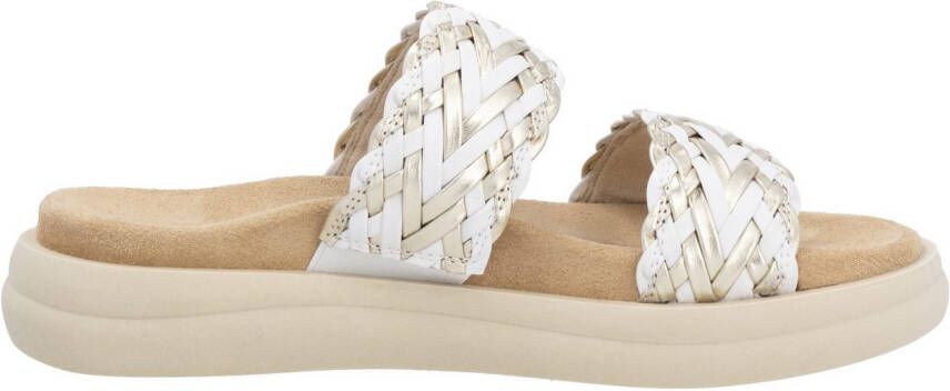 Remonte Slippers plateau comfort schoen zomerschoen met riempjes in vlechtlook