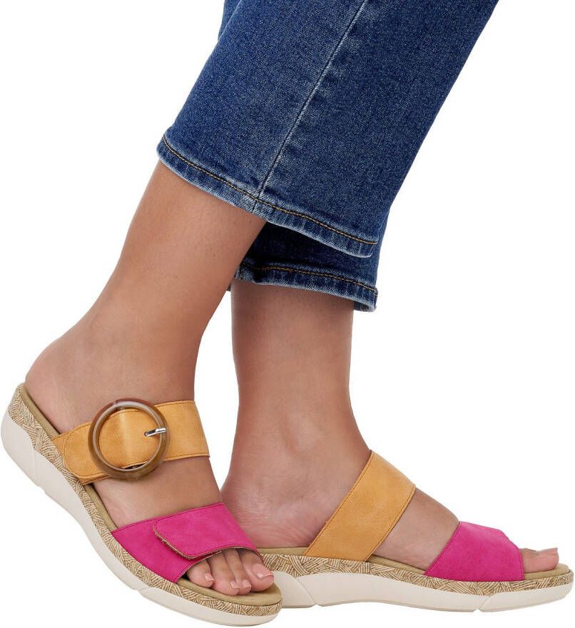 Remonte Slippers sleehak zomerschoen instapschoen met verwisselbaar voetbed