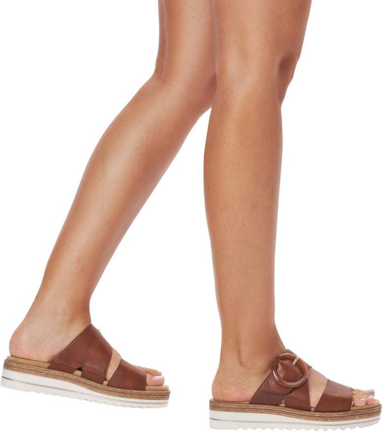 Remonte Slippers sleehak zomerschoen pantoffels met decoratieve gesp - Foto 15