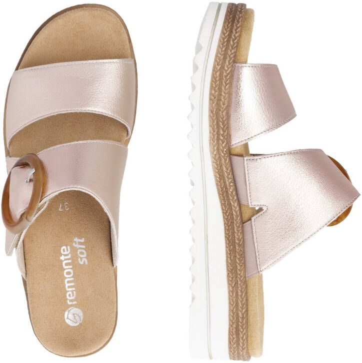 Remonte Slippers sleehak zomerschoen pantoffels met decoratieve gesp
