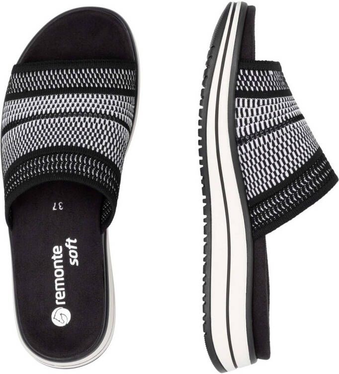 Remonte Slippers sleehak zomerschoen slippers met praktische elastische rand