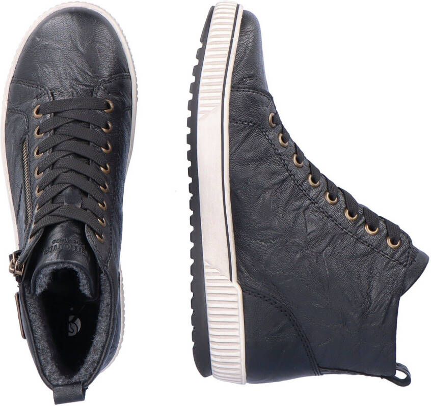 Remonte Plateausneakers vrijetijdsschoen high-top sneaker veterschoen met trendy siergesp