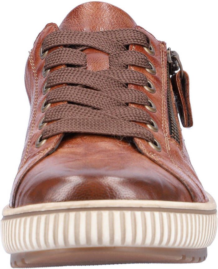 Remonte Plateausneakers vrijetijdsschoen halfschoen veterschoen met buitenrits