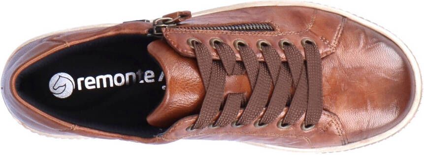 Remonte Plateausneakers vrijetijdsschoen halfschoen veterschoen met buitenrits