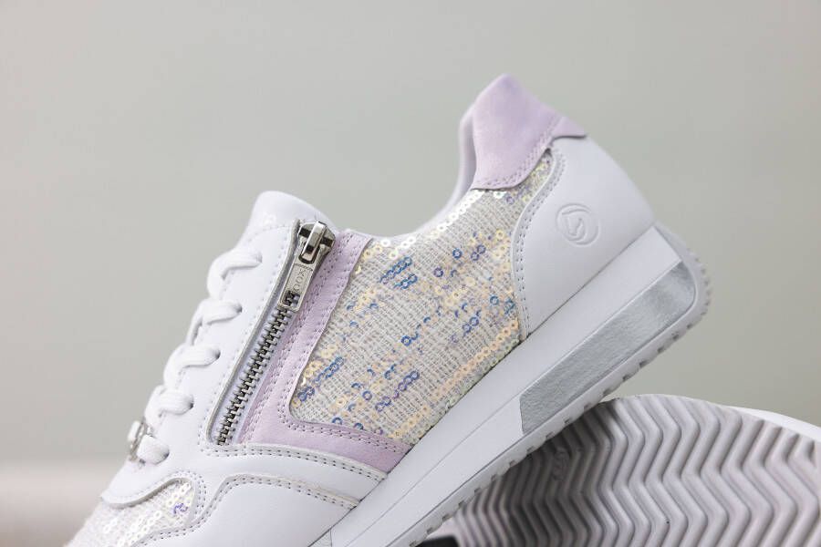 Remonte Sneakers met sleehak met modieuze contrastafwerking vrijetijdsschoen lage schoen veterschoen