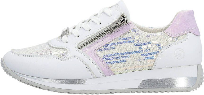 Remonte Sneakers met sleehak met modieuze contrastafwerking vrijetijdsschoen lage schoen veterschoen