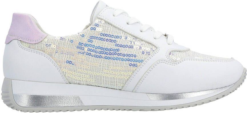 Remonte Sneakers met sleehak met modieuze contrastafwerking vrijetijdsschoen lage schoen veterschoen