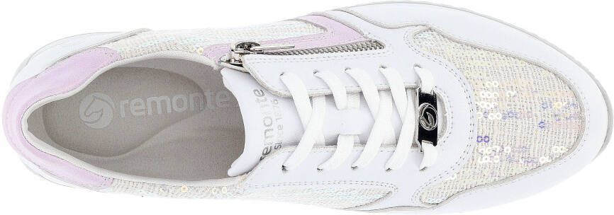 Remonte Sneakers met sleehak met modieuze contrastafwerking vrijetijdsschoen lage schoen veterschoen