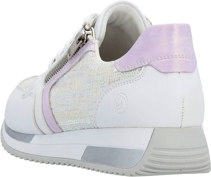 Remonte Sneakers met sleehak met modieuze contrastafwerking vrijetijdsschoen lage schoen veterschoen