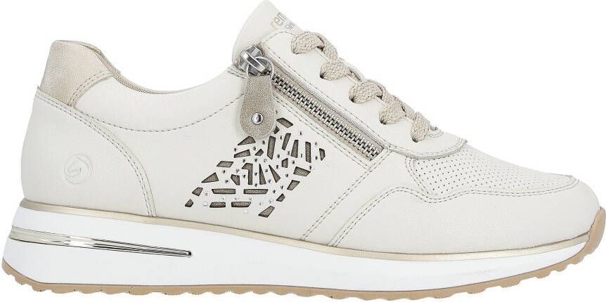 Remonte Sneakers met sleehak met zijrits vrijetijdsschoen halve schoen veterschoen