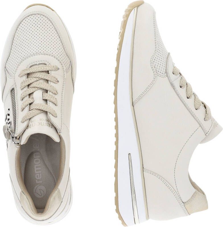 Remonte Sneakers met sleehak met zijrits vrijetijdsschoen halve schoen veterschoen