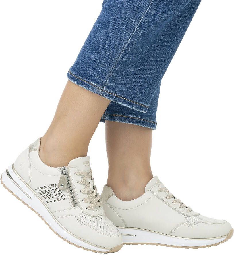 Remonte Sneakers met sleehak met zijrits vrijetijdsschoen halve schoen veterschoen