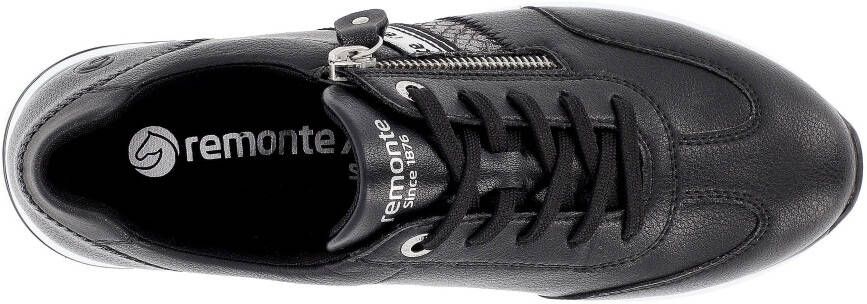Remonte Sneakers met sleehak met zijrits vrijetijdsschoen lage schoen veterschoen