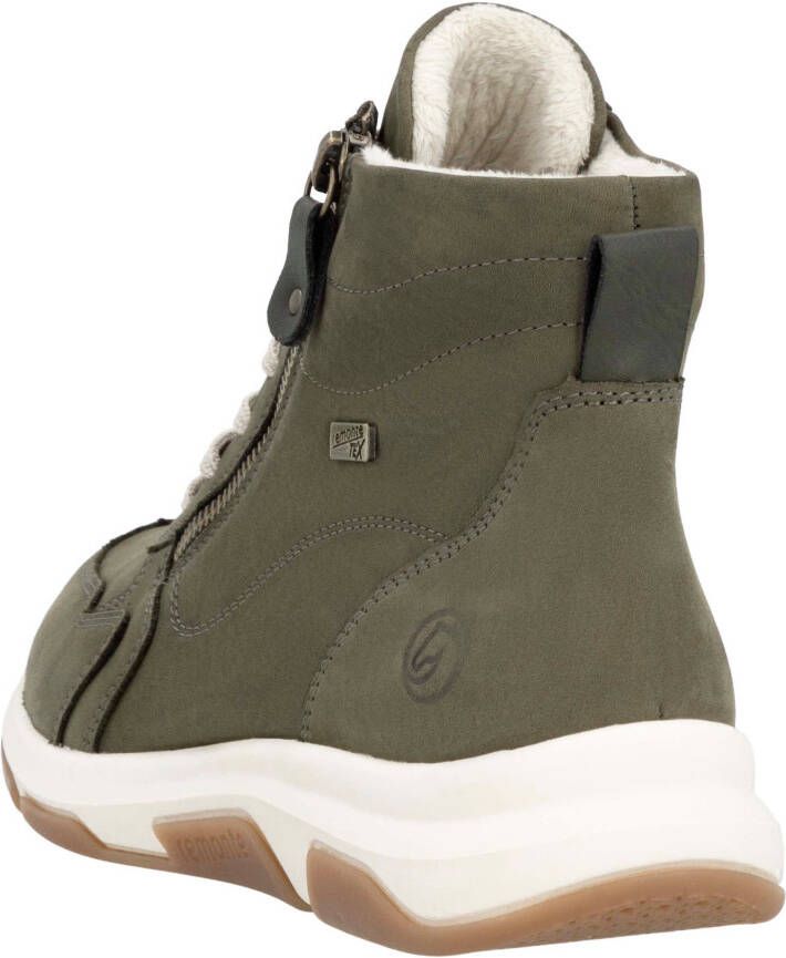 Remonte Sneakers met sleehak high-top sneaker veterschoen vrijetijdsschoen met buitenrits