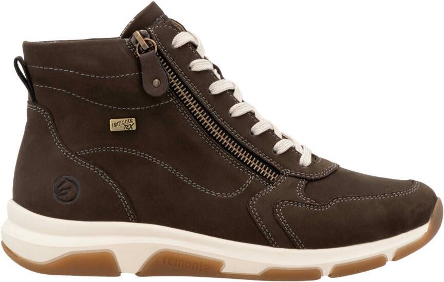 Remonte Sneakers met sleehak high-top sneaker veterschoen vrijetijdsschoen met buitenrits