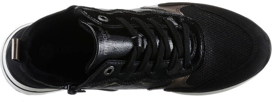 Remonte Sneakers met sleehak vrijetijdsschoen high-top sneaker veterschoen binnenrits