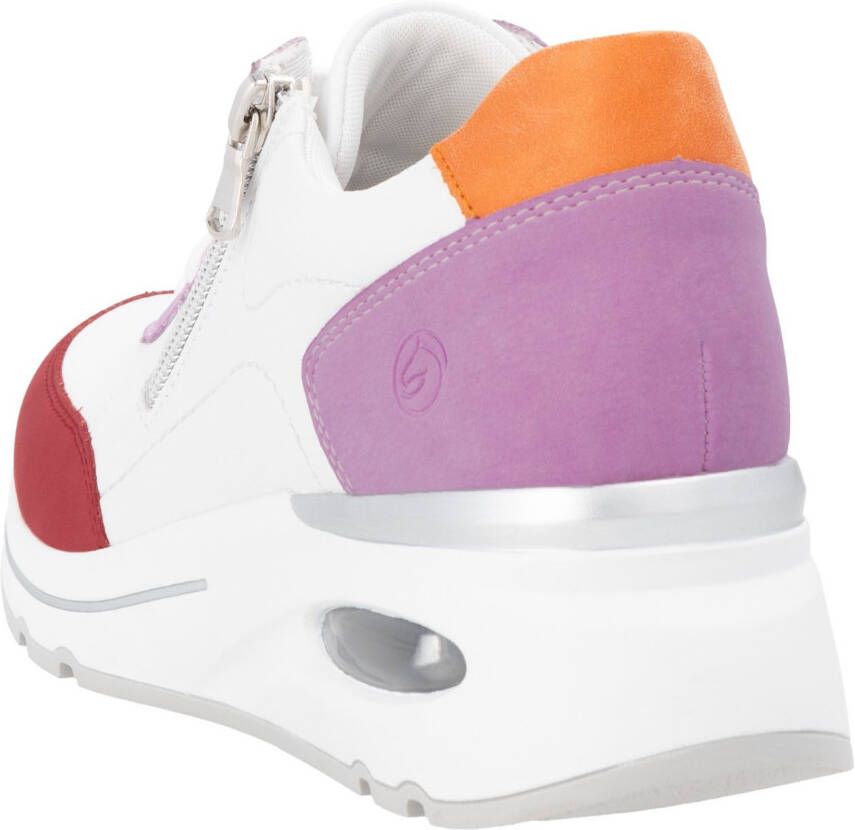 Remonte Sneakers met sleehak Elisabeth Hurley-Collection vrijetijdsschoen lage schoen veterschoen met uitneembare zachte inlegzool