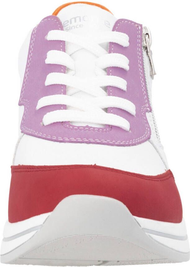 Remonte Sneakers met sleehak Elisabeth Hurley-Collection vrijetijdsschoen lage schoen veterschoen met uitneembare zachte inlegzool